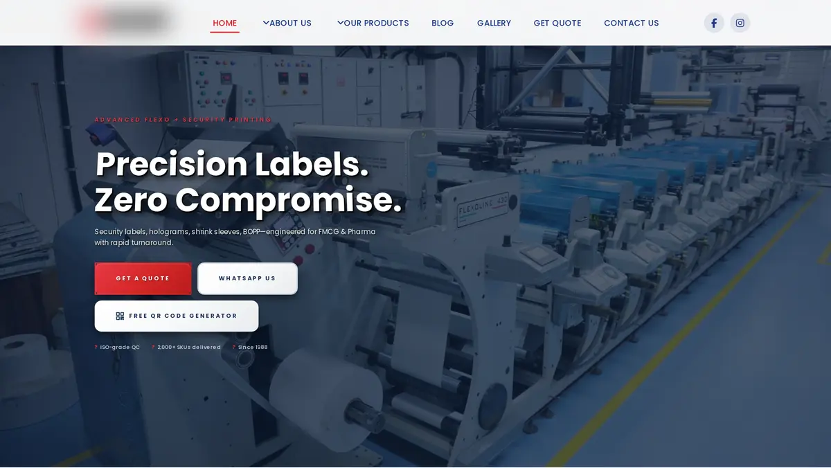 PGPL Group website (pgpltechprint.com), home page built by PrintSahaj